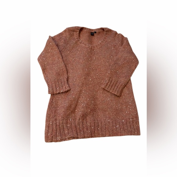 Icone Sweaters - Icone Pink 57% Mohair/Sequin Sweater-NWOT-Size Medium-Scoop Neck